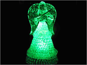 Glass Spinning Angel With LED
