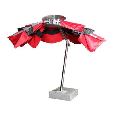 High-Tensile Umbrella - Steel & Aluminum, Red Round Canopy | Weatherproof, Wind Resistant, UV Protection, Easy Setup, Stylish Design