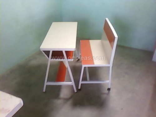 School Desk with Bench