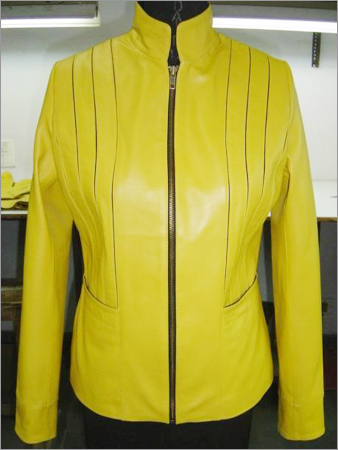 Women Leather Jacket - Leather, S-XXL, Yellow | Stylish Design, Durable, Comfortable Fit, Classic Style
