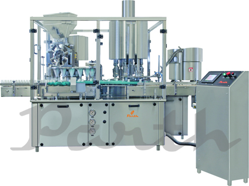 Automatic Rotary Dry Syrup Filling Sealing Machine