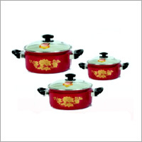 4 In 1 With Glass Lid - Aluminum Glass Bowls 2.75/2.00/1.25 Ltr, Red Camel Print | Durable, Heat Resistant, Microwave Safe, Stackable