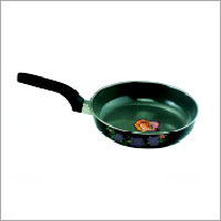 Frypan Medium - Enamel Coated 20.5cm, Black Plastic Handle | Durable, Non-Sticky, Easy Clean, High Tensile Strength