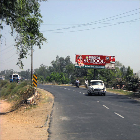 Rampur Pul Facing Delhi Size (30' X 10') - Vinyl, 30' X 10', Red | High Visibility, Large Format, Roadside, Pole Mounted, High Resolution Print