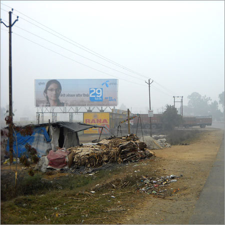 Muzaffarnagar Bypass Facing Delhi - Vinyl 60' x 20', LED Illuminated Steel Structure | High Visibility, Large Format, Weather Resistant