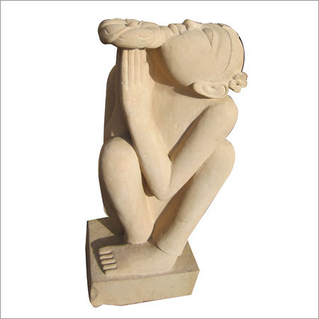 stone lady with flower