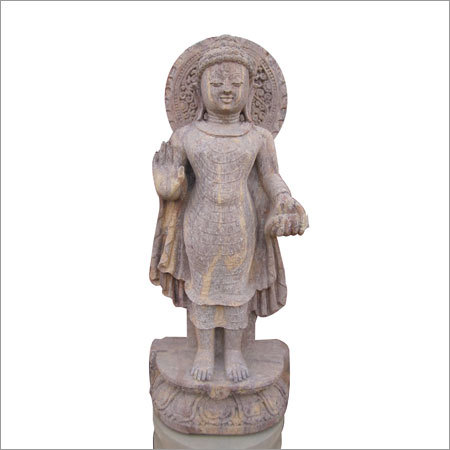 Standing carved buddha