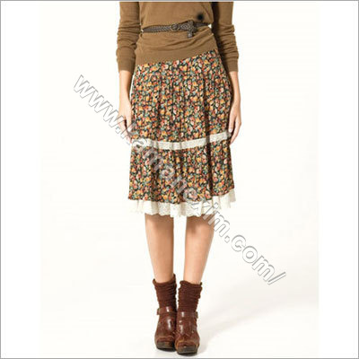 Flower Print Skirt
