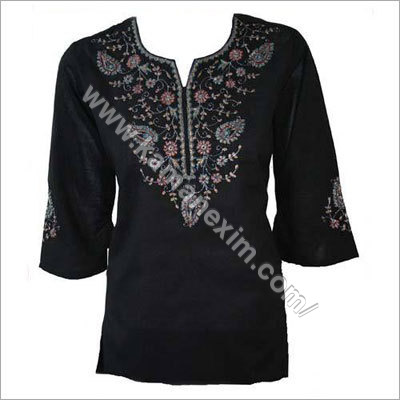Black EMB Top