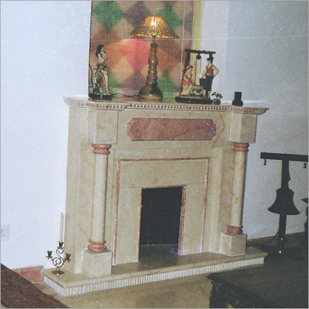 Cremy White Fire Place