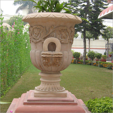 Indian Stone Carved Planters