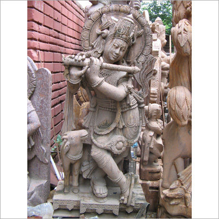 Sandstone Krishna statue