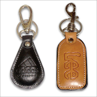Corporate Gift Keyring - Leather, Variable Dimensions, Brown | Embossing, Metal Fastener, Durable Stitching, Elegant Design