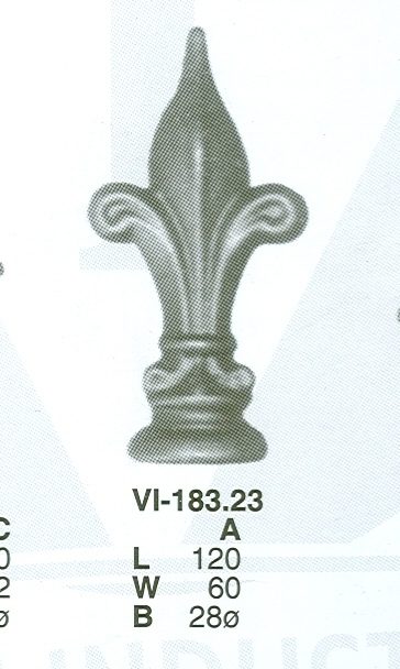 RAIL HEADS (DROP FORGED) - Steel, 120x60x280mm, Powder Coat Finish | Durable, Strong, Decorative, Precise