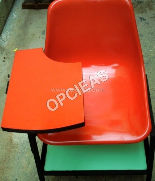 FIBREGLASS WRITING PAD CHAIR WITH BOOKS PROVISION