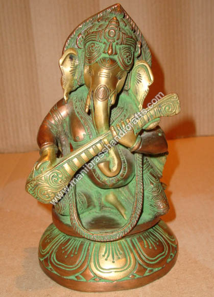 Ganesh Sitting Playing Sitar