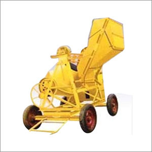 Yellow Concrete Mixer With Hopper