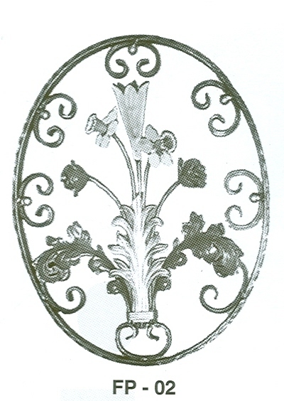Flower Panel - Wrought Iron, Varied Dimensions, Silver | Elegant Design, Durable, Weather Resistant, Easy Installation