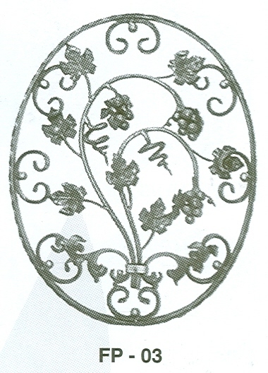Flower Panel - Wrought Iron, Variable Size, Silver | Elegant Design, Durable, Weather Resistant, Bolted Installation