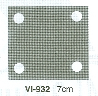 Leaves and Flowers - Fiber, 7cm Square, Gray | Durable Material, Easy Installation, High Filtration, Precise Cut, Four Holes