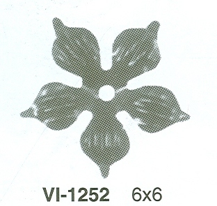 Leaves and Flowers - Metal 6x6 mm Silver, Decorative Lightweight Durable