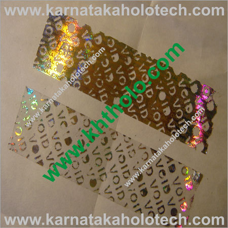 Text Tampered Hologram Label