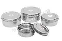 Puri Dabba - Stainless Steel, 11-13 Inch Size, Silver & White Color | Light Weight, Durable, Corrosion Resistant, Rugged Design