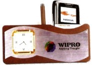 wooden Table Top With Clock