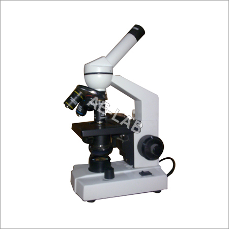 Inclined Junior Co-axial Microscope - Monocular 45° Head, WF10X Eyepiece, 4X-100X Objectives | Coaxial Stage, Halogen 6V/20W, Precise Focus