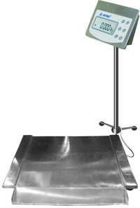 Low Profile Floor Scales - Stainless Steel Platform 750mmx750mm, 2ton Capacity | Ip67 Load Cells, Backlit Lcd Display, Overload Protection