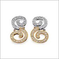 Earring - 18k Gold, 14.25 Gms, Diamond Set | Elegant Design, Luxury Material, Polished Finish, Style Statement