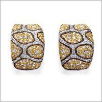 Earring - 18k Gold, 24.35 Gm, Diamond Set | Elegant Design, Style Statement, Enhance Personality