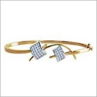 Wristlet - 18k Gold 16gms, Diamond Accents | Elegant Design, Hinge Clasp, Stylish Statement