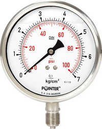 Liquid Filled Pressure Gauges - Stainless Steel 304, 63mm To 250mm Dial Size | ±1% Accuracy, Vibration Dampening, Low Maintenance