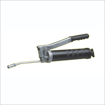 Grease Gun - Aluminum Head, 6" Crank Tube or 12" Flex Hose, Black | 10000 psi, 4 Jaw Coupler, Easy Grip, Durable, Versatile