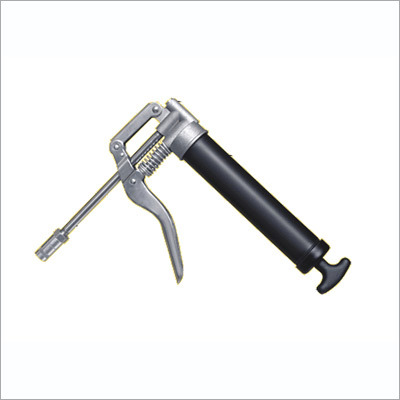 Midget Pistol Grease Gun - Zinc/Aluminum Die-Cast Head, 3 oz, Black Powder Coated | 6" Tube, 3000 psi, Single Hand, 4-Jaw Coupler