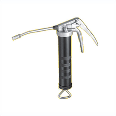 Grease Gun - Aluminum, 14oz Cartridge, 6000psi, 12" Flexible Hose, 4 Jaw Coupler | One-Hand Operation, Die Cast Head, Knurled Barrel