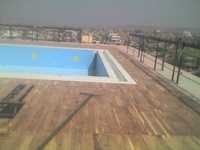 Timber Decking - Wood, 20x110x80 Mm, Brown | Waterproof, Antibacterial, Easy To Install, Low Noise Emission, Glossy Finish