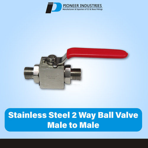 Stainless Steel 2 Way Ball Valve Male To Male