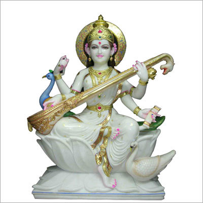 Marble Saraswati Statue