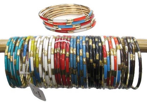 Brass bangle set
