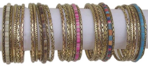 Brass Bone Bangles Set