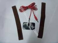 1 inc / 3 inc Conductive Pad / Electrodes - Conductive Silicon Rubber >60 Ohms, Black with Flexible PVC Cable, Universal Design, Autoclavable