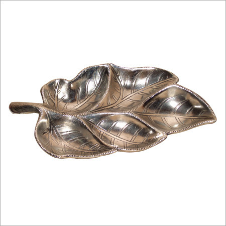 Leaf Metal Serving Dish