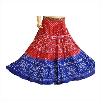 Printed Bandhani Skirt