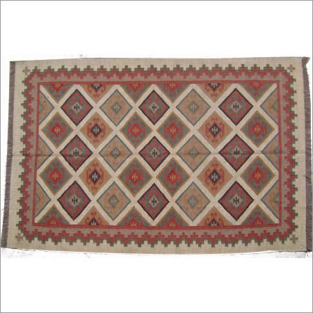 Hand Woven Wool Jute Kilim Rugs