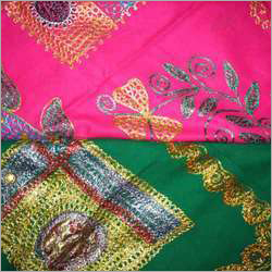 Green Embroidered Shawls