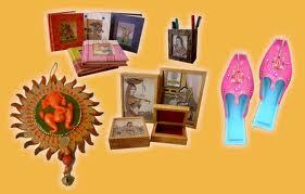 Creative Wooden Handicrafts - Wood Varying Dimensions Brown | Handcrafted Unique Designs Varnish Finish Traditional Style