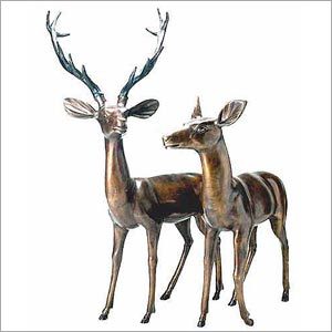 Bronze Deer Sculpture