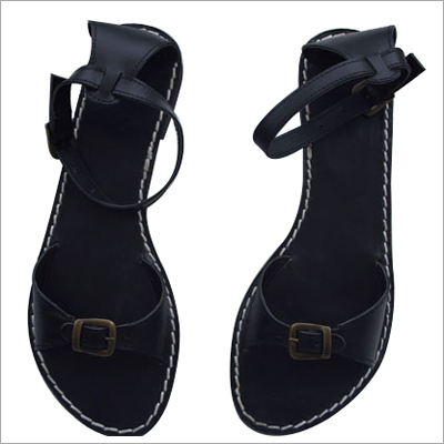 Ladies Black Leather Slipper
